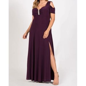 R&M Richards Evening Long Formal/Prom Dress- Plum